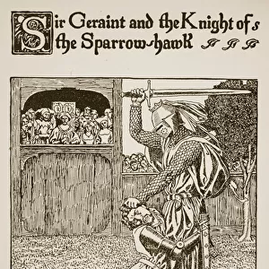 Sir Geraint and the Knight of the Sparrow-Hawk, illustration from