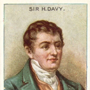 Sir Humphry Davy, Safety Lamp (colour litho)