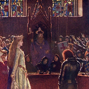 Sir Lanvals Lady Appeals to the Judges, illustration from Romance and Legend
