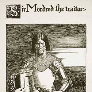 Sir Mordred the Traitor, illustration from The Story of the Grail