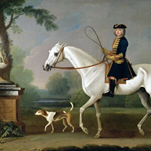 Sir Roger Burgoyne Riding Badger, 1740 (oil on canvas)