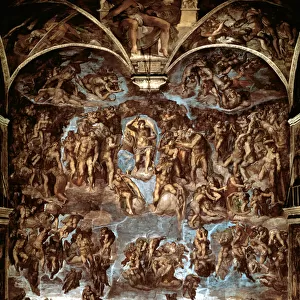 Sistine Chapel: The Last Judgement, 1538-41 (fresco) (pre restoration)