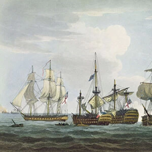 Situation of HMS Temeraire at The Battle of Trafalgar on 21st October, 1805