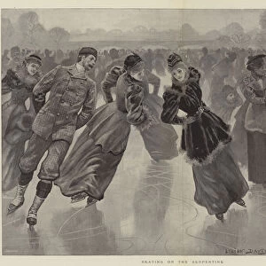Skating on the Serpentine (litho)