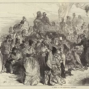 A Sketch at the International Boat-Race (engraving)