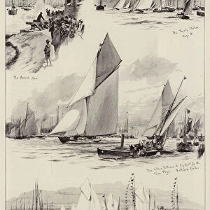Sketches at Cowes during the Regatta Week (engraving)