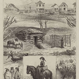 Sketches of a New Settlement in Minnesota (engraving)