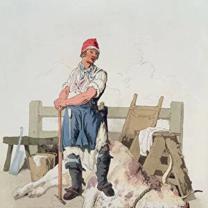Slaughterman, from Costume of Great Britain, published by William Miller
