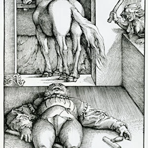 Sleeping Groom and Sorceress, 1544 (engraving)