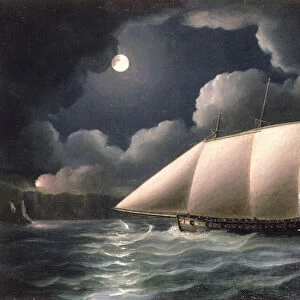 Smugglers & Revenue Cutter (oil on canvas)