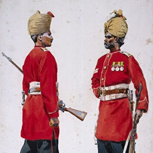 Soldiers of the 102nd King Edwards Own Grenadiers and the 101st Grenadiers