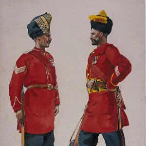 Soldiers of the 5th Light Infantry, Musalman Rajput and the 6th Jat Light Infantry