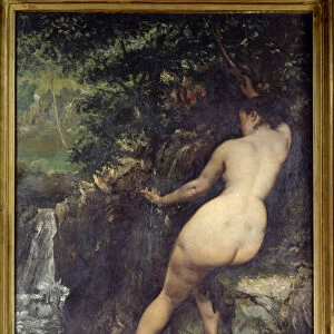 The source or bather at the source Painting by Gustave Courbet (1819-1877) 1868 Sun