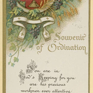 Souvenir of Ordination (chromolitho)