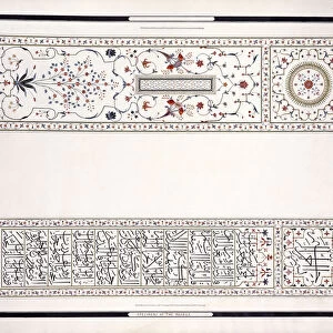 Specimens of the Mosaics, from the Tomb of the Emperor, c. 1815 (pencil, pen, ink, w / c)