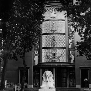 The Sphinx at the Egyptian Pavilion, Paris World Fair, 1937 (b / w photo)