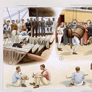 Sports, from P & O Pencillings c. 1891 (colour litho)