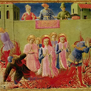SS. Cosmas and Damian Condemned to Burn at the Stake, predella from the Annalena Altarpiece