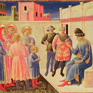 SS. Cosmas and Damian Before Diocletian, predella from the Annalena Altarpiece, 1434