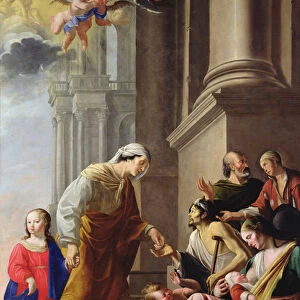 St. Anne, Accompanied by the Virgin Mary, Giving Alms (oil on canvas)