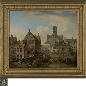 St. Bavo's Cathedral and the Reep Canal in Ghent, 1831 (oil on canvas)