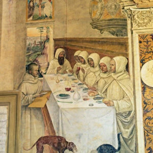 St. Benedict finds flour and feeds the monks, from the Life of St