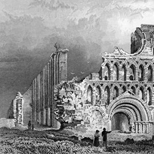 St. Botolphs Priory, Colchester, Essex, engraved by Samuel Lacey, 1832 (engraving)