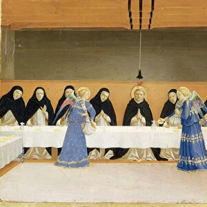 St. Dominic and his Companions Fed by Angels, from the predella panel of the Coronation