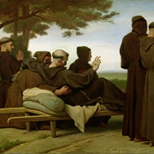 St. Francis of Assisi, while being carried to his final resting place at Saint-Marie-des-Anges