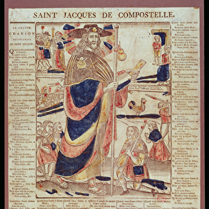 St. James of Compostela, c. 1824 (coloured engraving)