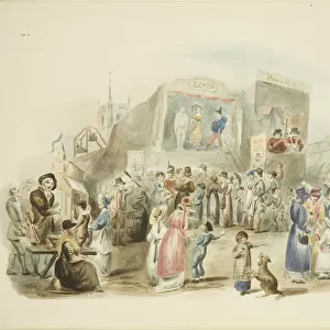 St Jamess Fair, 1826 (pencil & w / c on paper)
