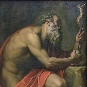 St Jerome, 1600 circa, Agostino Carracci (oil on canvas)