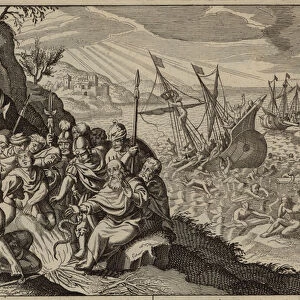 St Paul on Malta after his shipwreck (engraving)