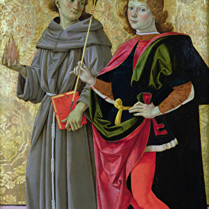 St. Sebastian with a Franciscan Saint, c. 1473 (oil on panel)