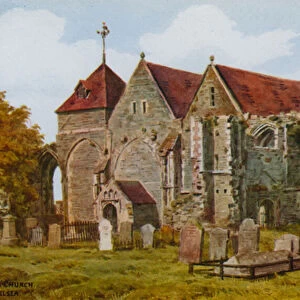 St Thomas Church, Winchelsea (colour litho)