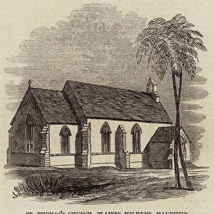 St Thomass Church, Plaines Wilhems, Mauritius (engraving)