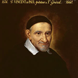 St. Vincent de Paul (1581-1660) (oil on canvas)