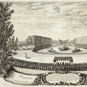Stage on the Large Pond representing the Isle of Alcine, third day of Les Plaisirs