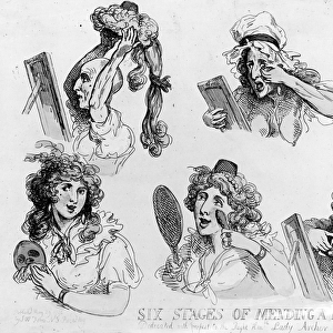 Six Stages of Making a Face, printed by S. W. Fores, 1792 (etching)