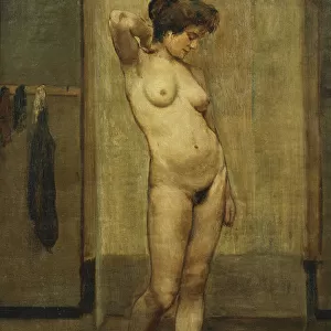 Standing Nude; Nu Debout, (oil on canvas)