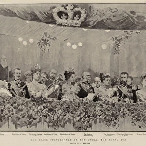 The State Performance at the Opera, the Royal Box (litho)