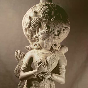 Statue of Ganga, Mahanad, Bengal, Sena Dynasty (1050-1202) (stone)