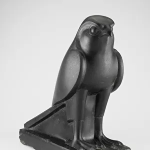 Statue of the God Horus as a Falcon, Ptolemaic Period (305-30 B. C. ) (basalt)