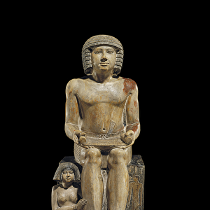 Statue for the Inspector of the Scribes Sekhemka, c. 2400-2300 BC (painted limestone)