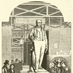 Statue of William Dargan, Esquire, by E Jones, entrance to Hardware Court (engraving)