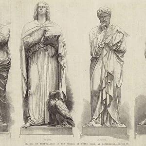 Statues by Thorwaldsen in the Church of Notre Dame, at Copenhagen (engraving)