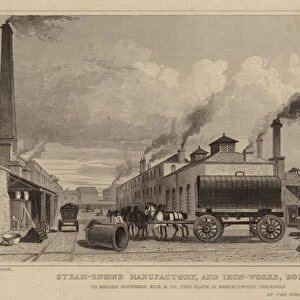 Steam-Engine Manufactory, and Iron-Works, Bolton (engraving)