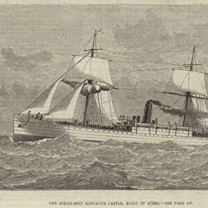 The Steam-Ship Kinfauns Castle, built of Steel (engraving)