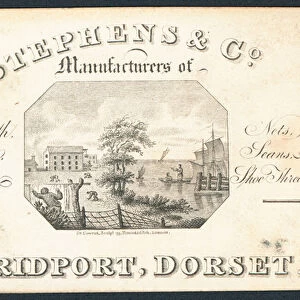 Stephens & Co, manufacturers of sail-cloth, nets, twine, lines and shoe thread, trade card (engraving)