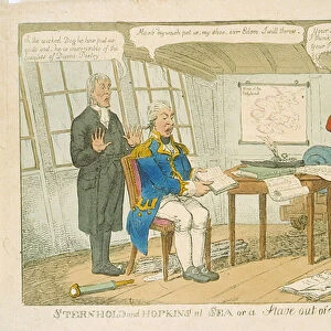 Sternhold and Hopkins at Sea or a Stave out of Time, 1809 (colour etching)
